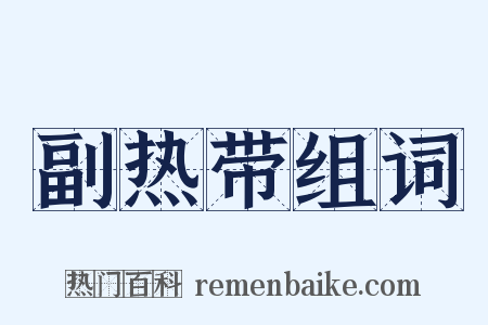 副热带组词是什么意思的图片